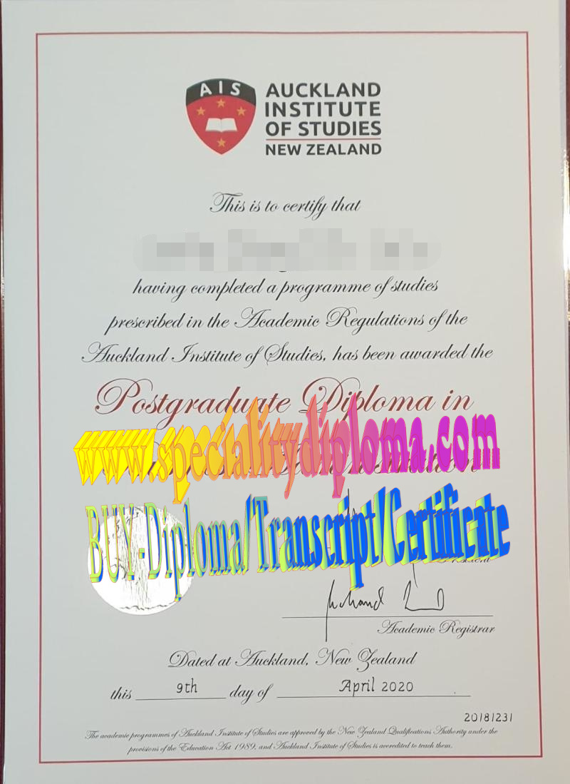 Fake New Zealand Auckland Research Institute Diploma Degree