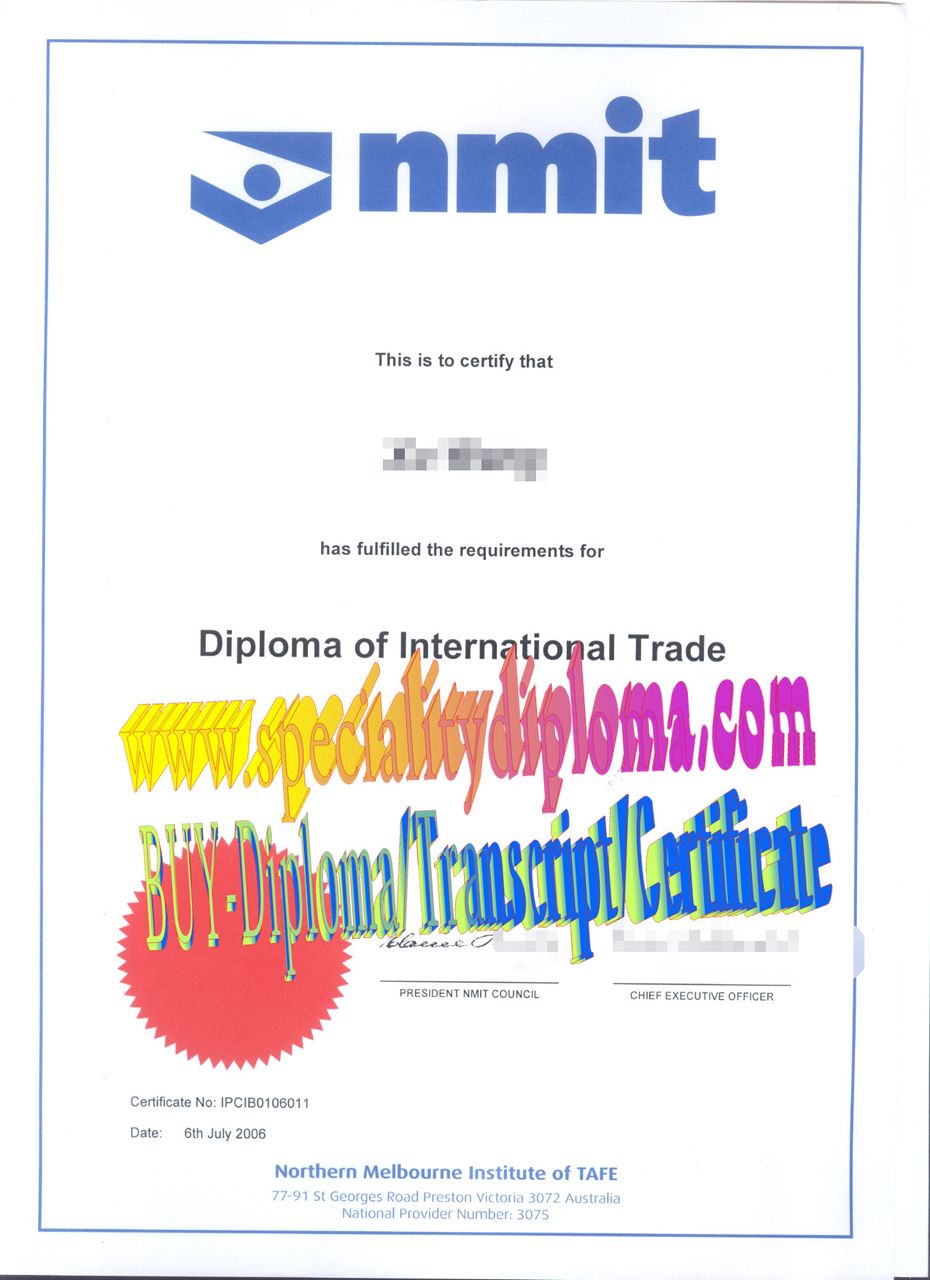 Fake Northern Melbourne Institute of TAFE Diploma Degree