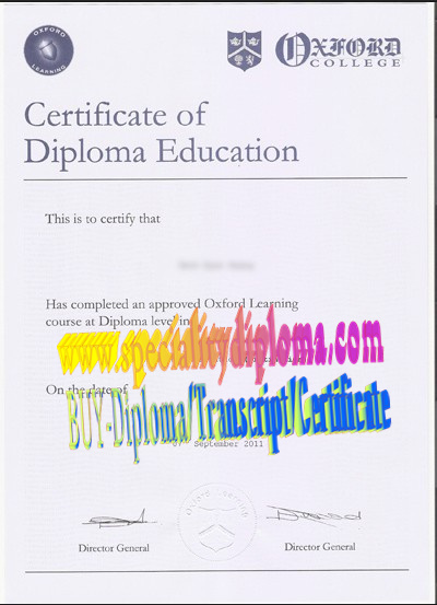 Fake Oxford college Diploma Degree