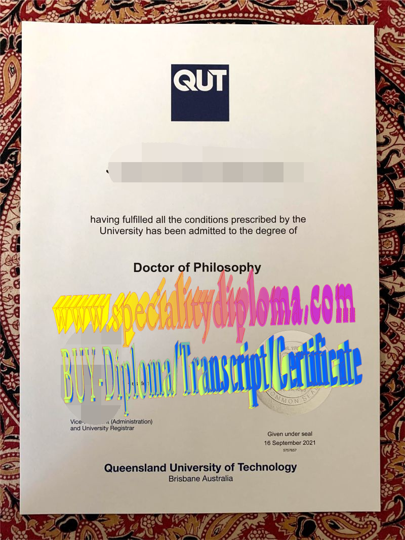 Fake Queensland University of Technology Diploma Degree