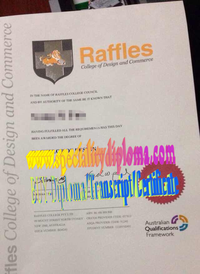 Fake Raffles Merchandising Institute Diploma