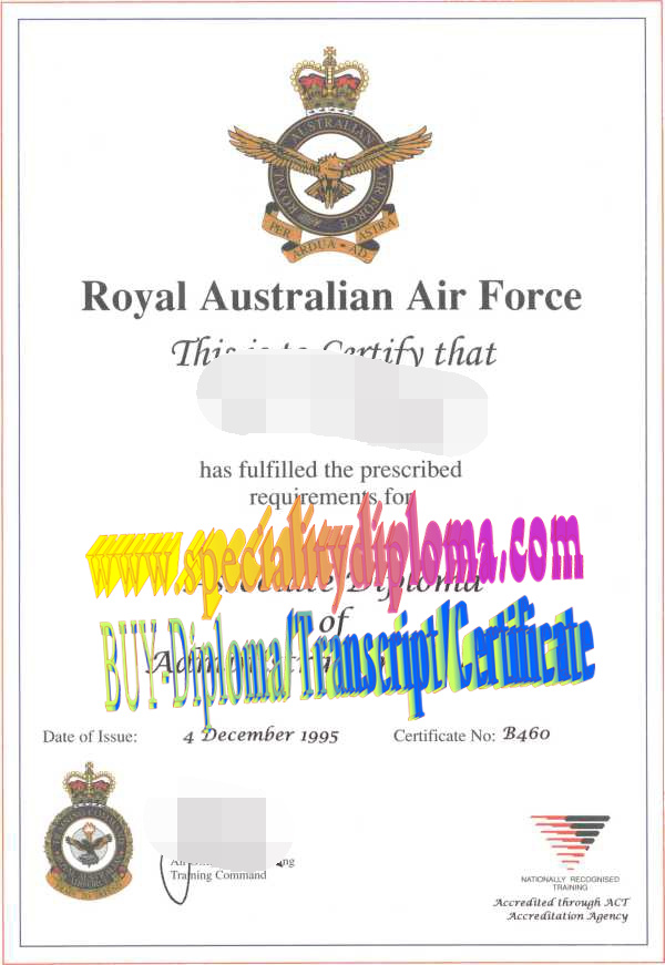 Fake Royal Australian Air Force Diploma Degree