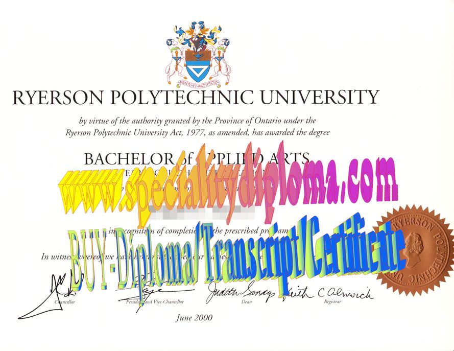 Fake Ryerson Polytechnic University Diploma Makers