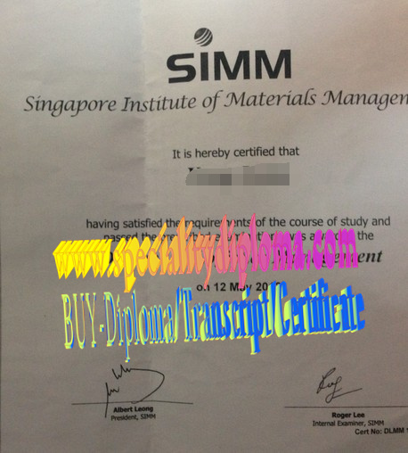 Fake Singapore Institute of Materials Management Diploma