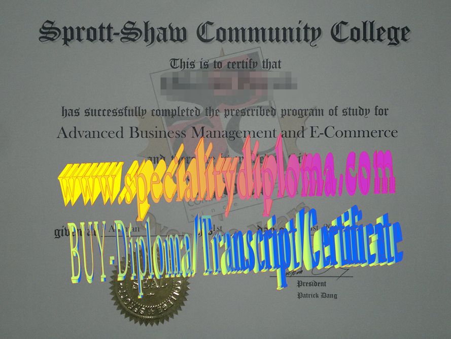 Fake Sprott shaw Community College Diploma Makers