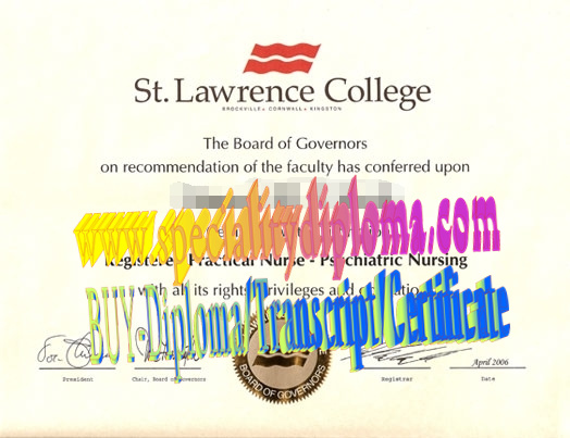 Fake St Lawrence College Diploma Makers