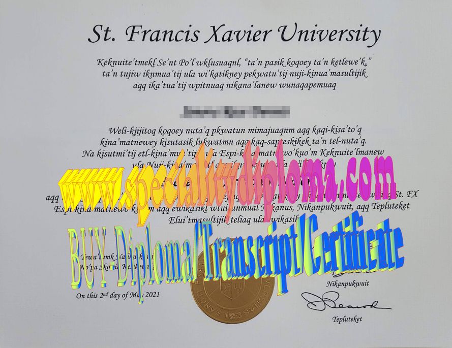 Fake St. Francis Xavier University Diploma Makers