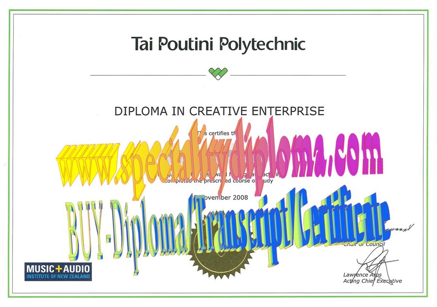 Fake Tai Poutini Polytechnic Diploma Degree