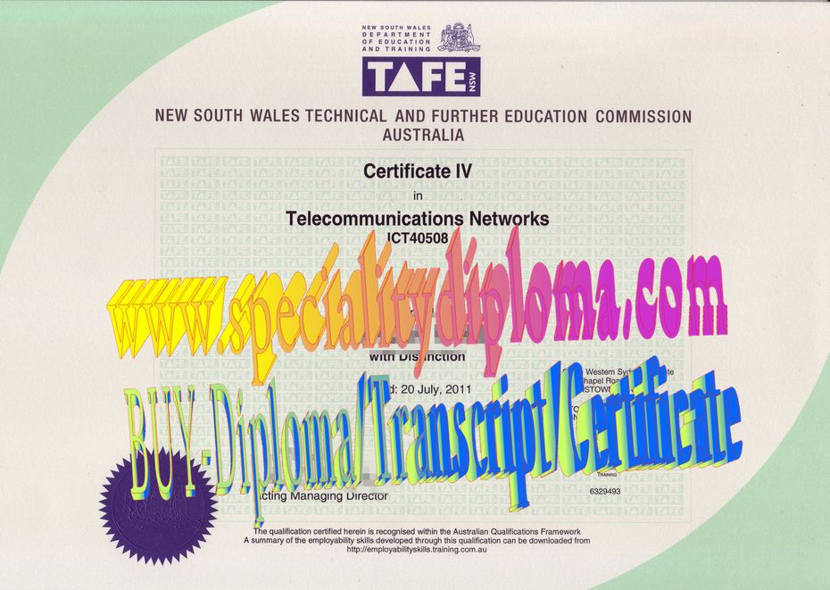 Fake Technical and Further Education Diploma Degree