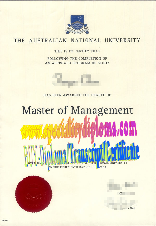 Fake The Australian National University Diploma Degree