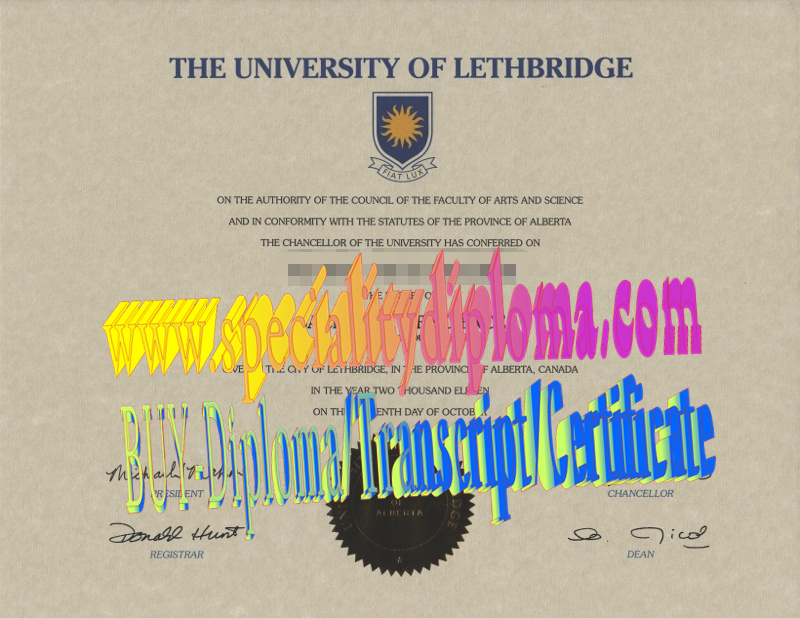 Fake The University of Lethbridge Diploma Makers