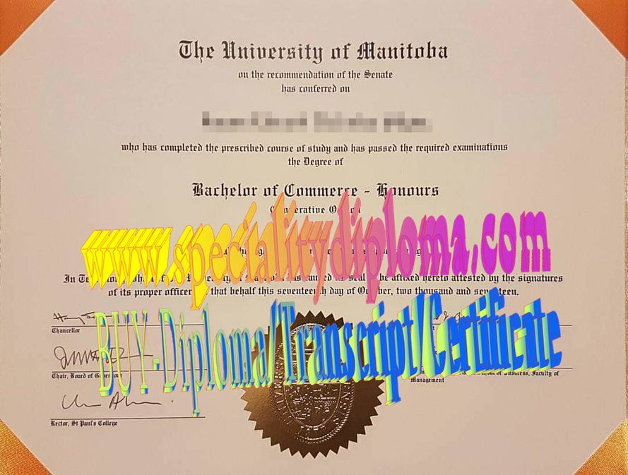 Fake The University of Manitoba Diploma Makers