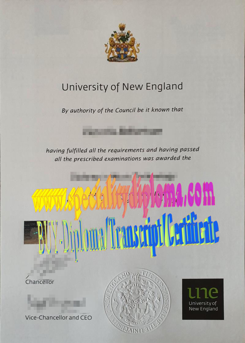 Fake The University of New England Diploma Degree