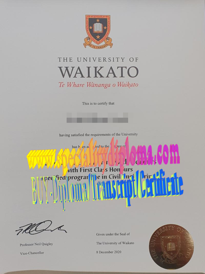 Fake The University of Waikato Diploma Degree