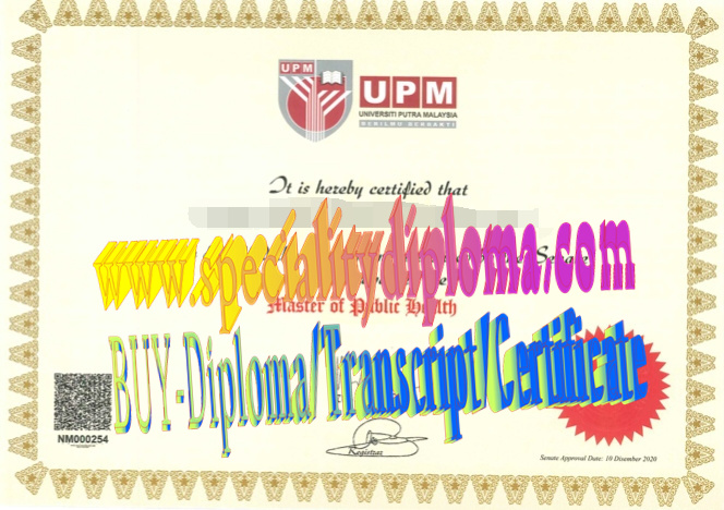 Fake Universiti Putra Malaysia Diploma Transcript