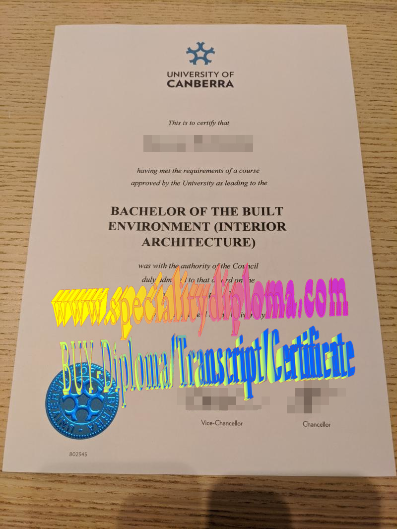 Fake University of Canberra Diploma Degree