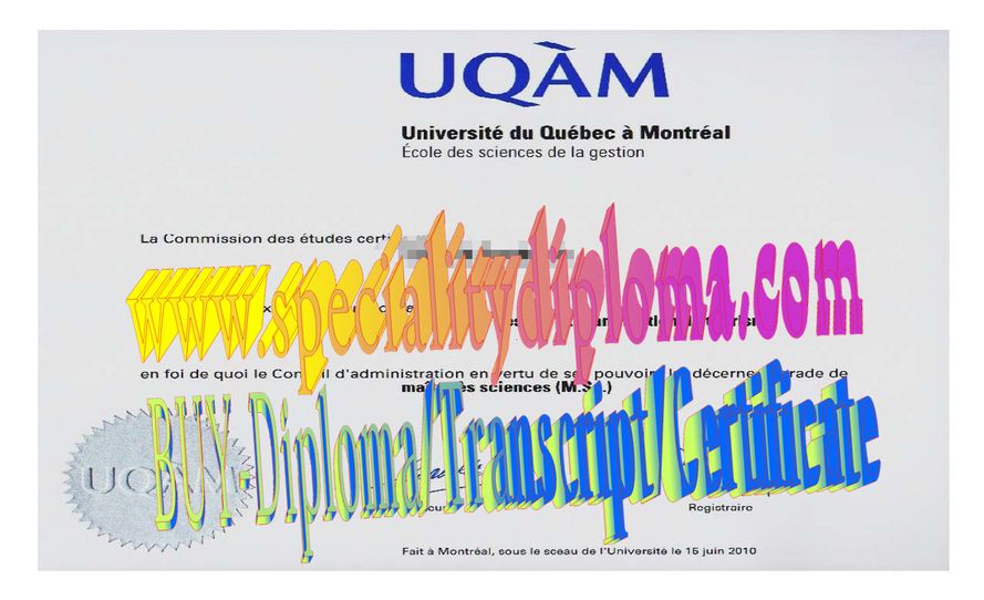 Fake University of Quebec at Montreal Diploma Makers