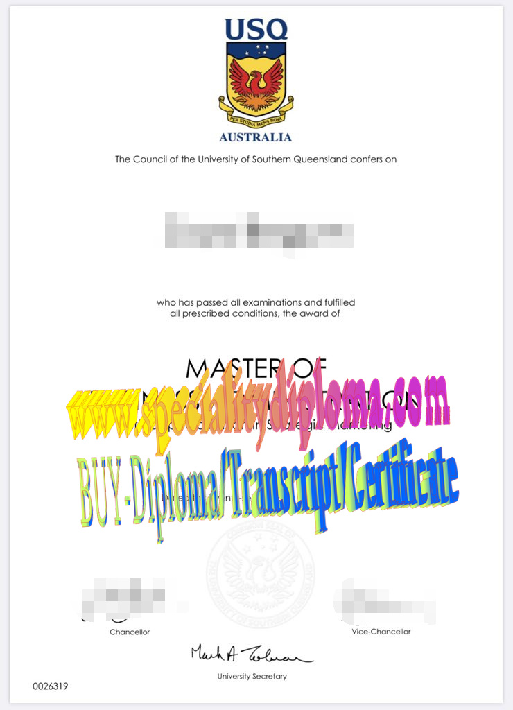 Fake University of Southern Queensland Diploma Degree