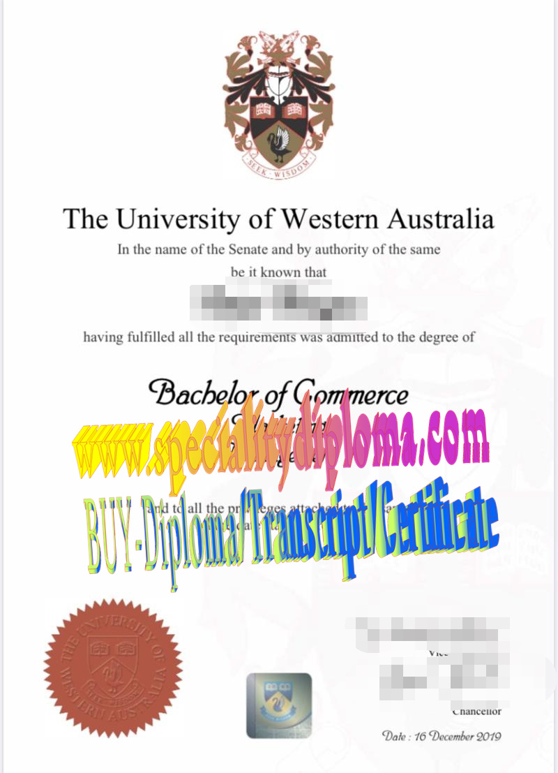 Fake University of Western Australia Diploma Degree