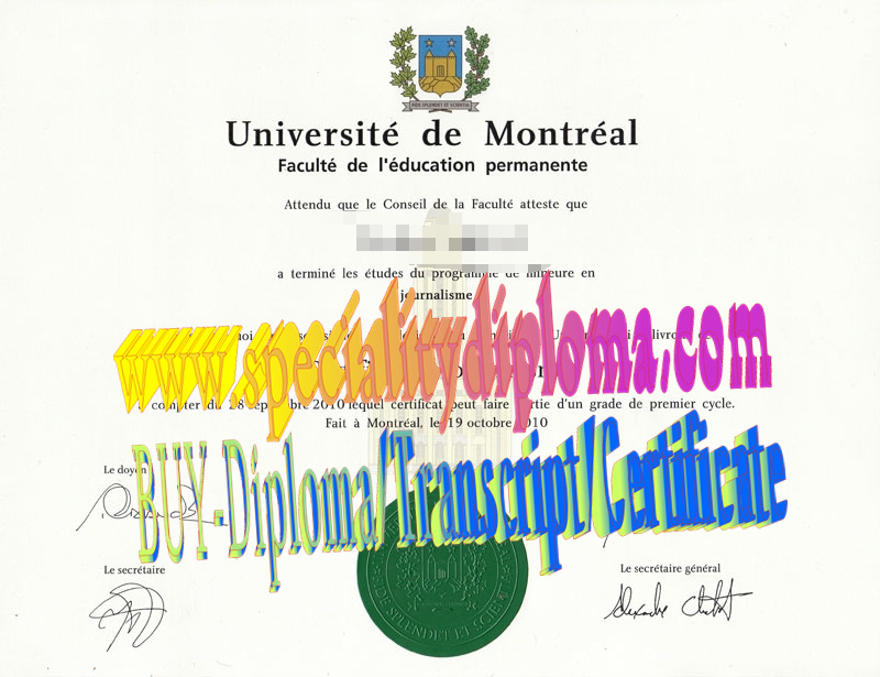 Fake Université de Montréal Diploma Makers