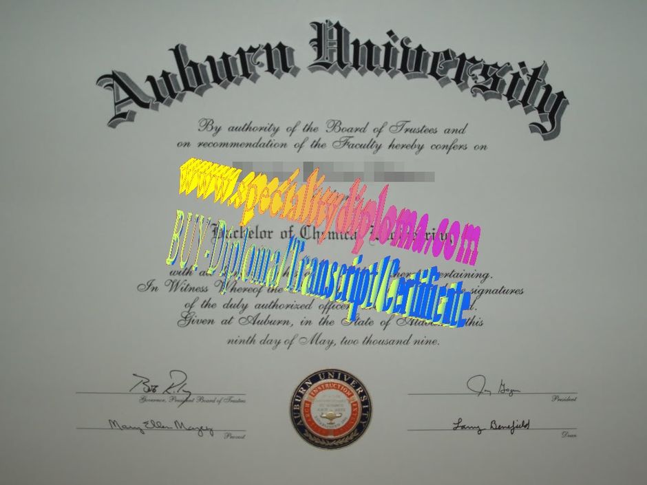 Fake auburn University Diploma Certificate