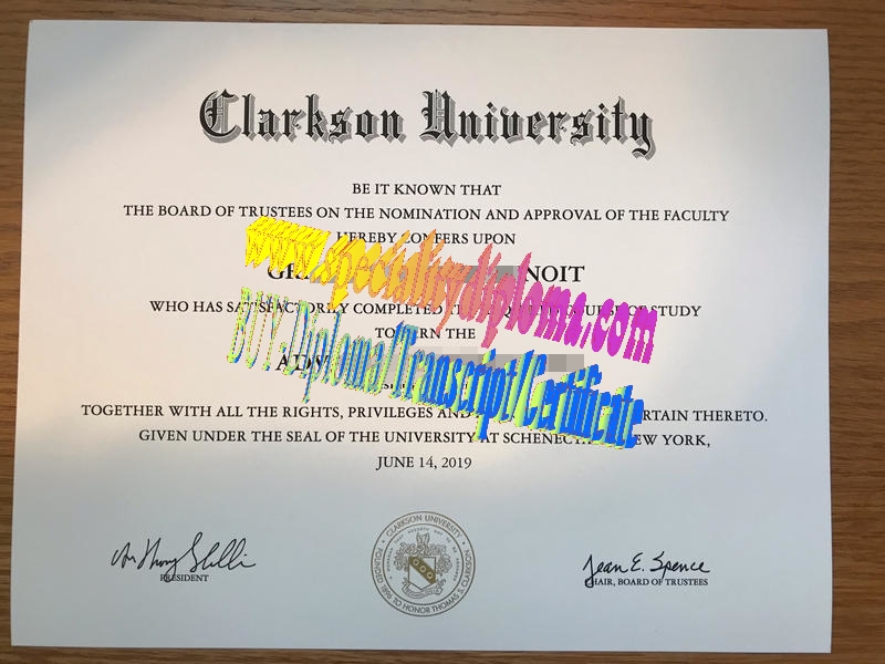 Fake clarkson University Diploma Certificate