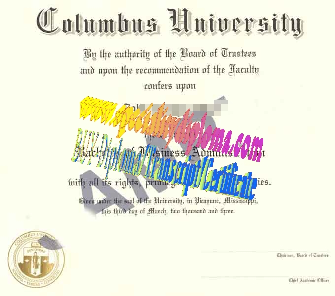 Fake columbus university Diploma Certificate