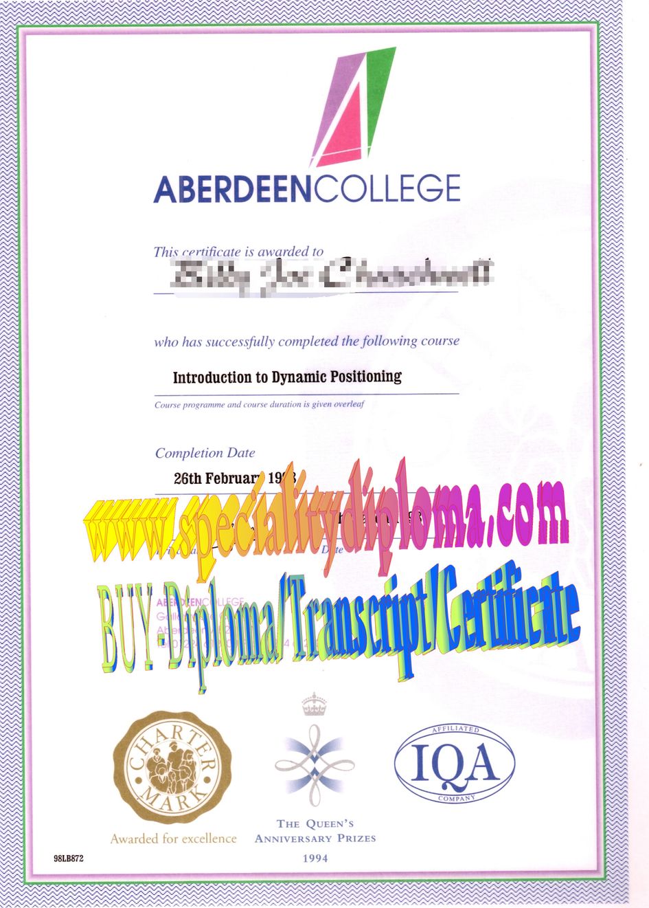 How Buy Aberdeen College Diploma Degree