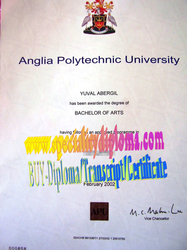 How Buy Anglia Polytechnic University Diploma Degree