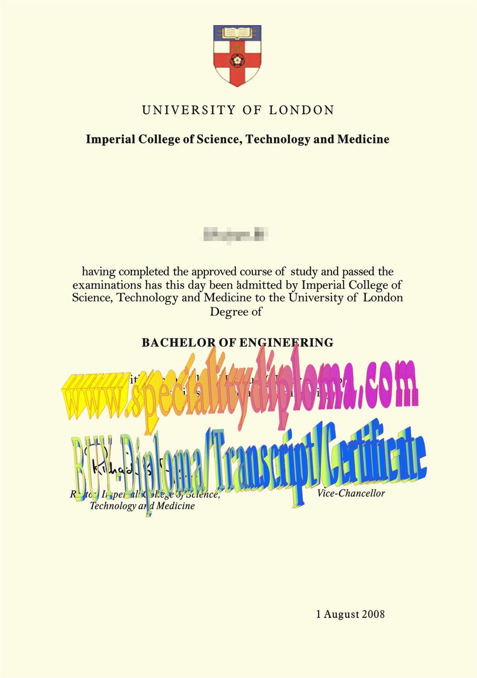 How Buy Imperial College, University of London Diploma Degree