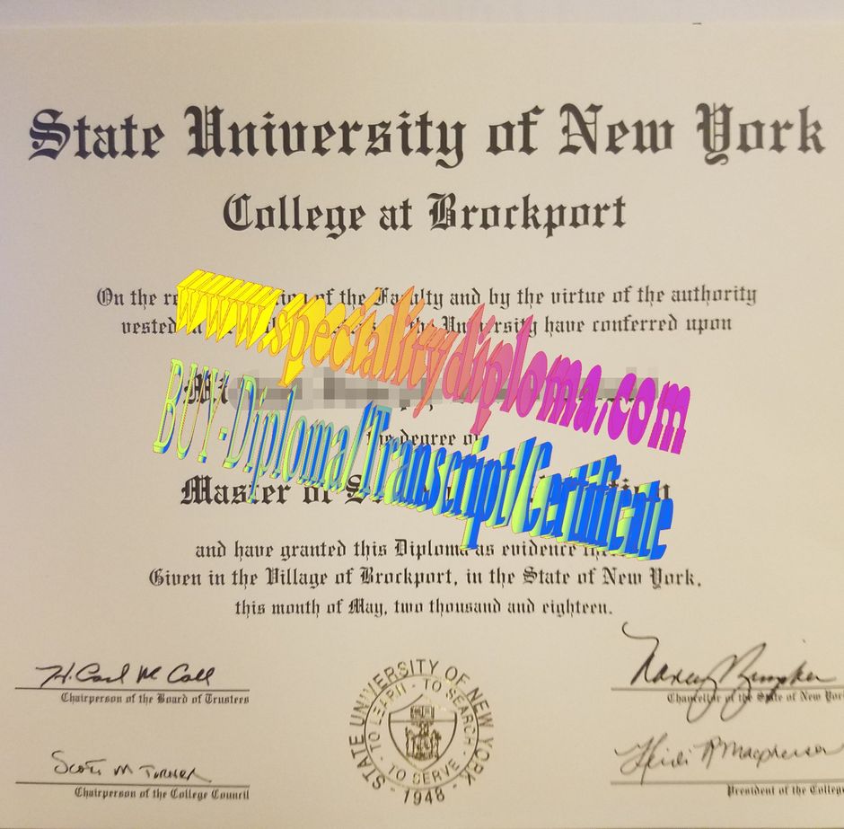 Make fake SUNY Brockport Diploma