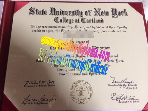 Make fake SUNY Cortland Diploma