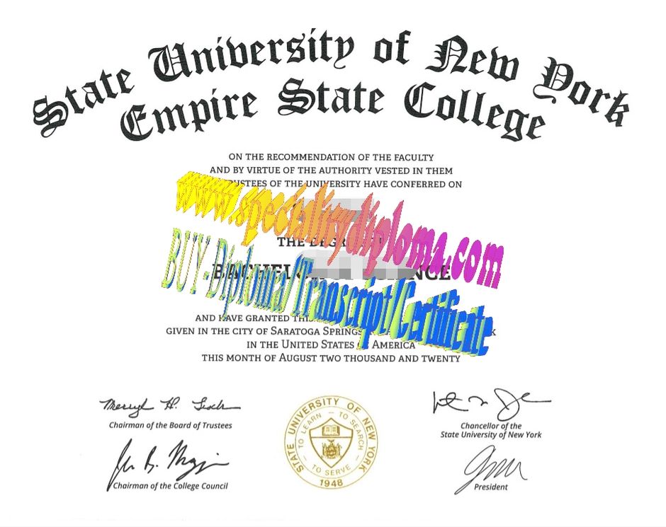 Make fake SUNY Empire State College Diploma