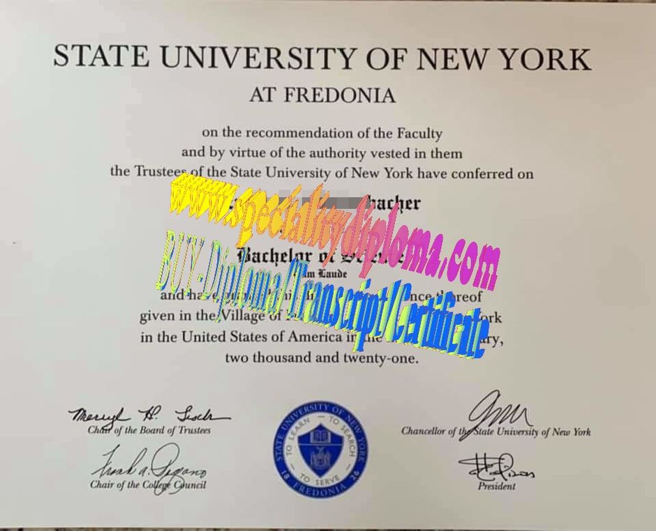 Make fake SUNY Fredonia Diploma