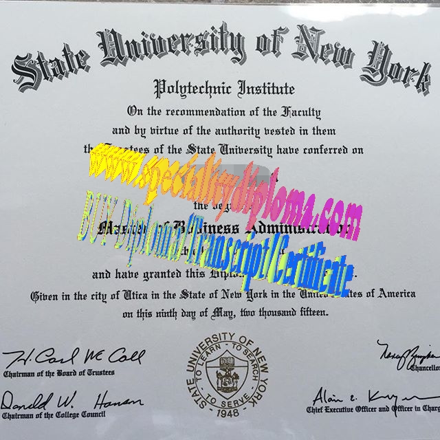 Make fake SUNY Polytechnic Institute Diploma