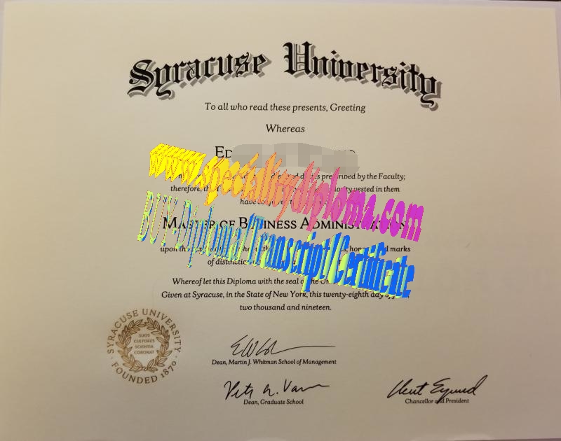 Make fake Syracuse University Diploma