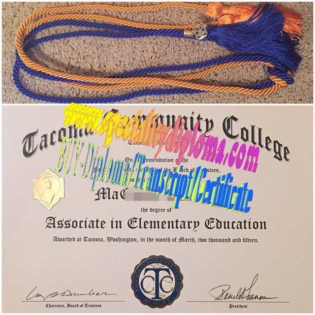 Make fake Tacoma Community College Diploma