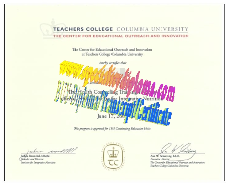 Make fake Teachers College of Columbia University Diploma