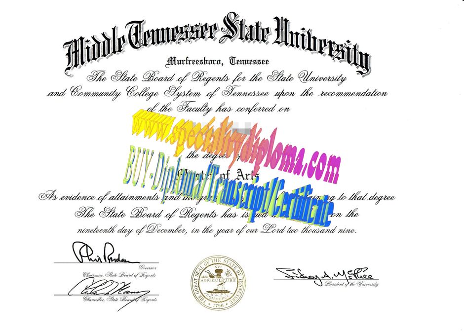 Make fake Tennessee State University Diploma