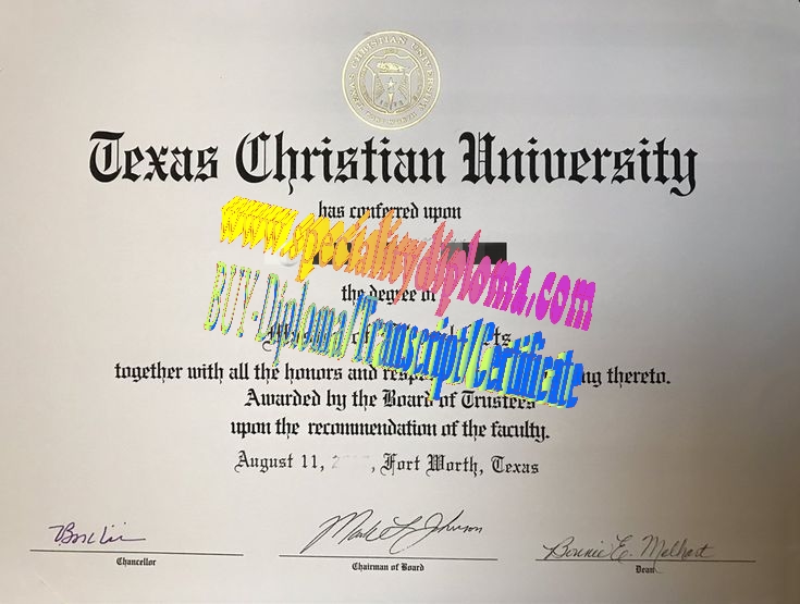 Make fake Texas Christian University Diploma