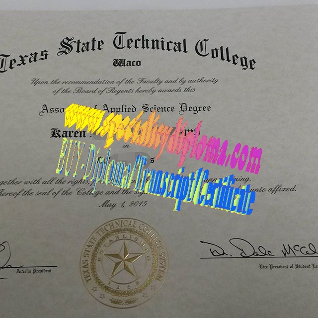 Make fake Texas State Technical College Diploma