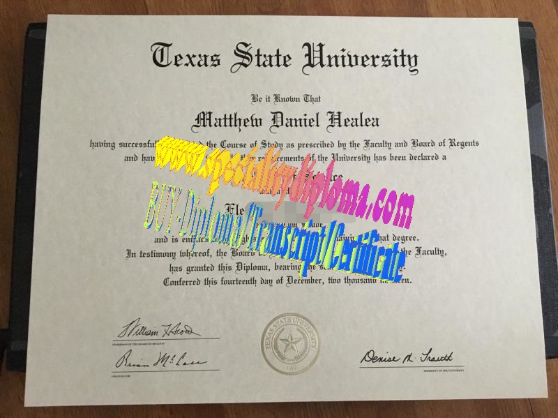 Make fake Texas State University Diploma