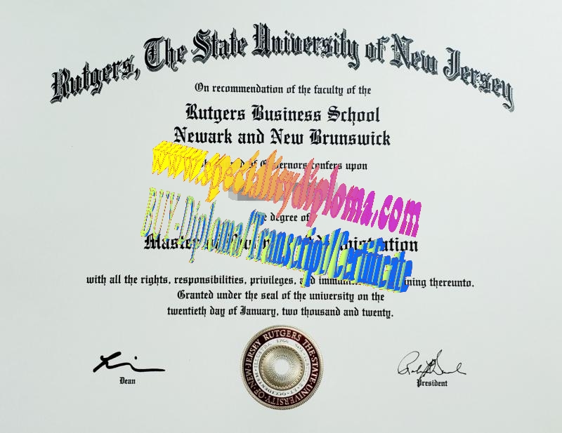 Make fake The State University of New Jersey Diploma