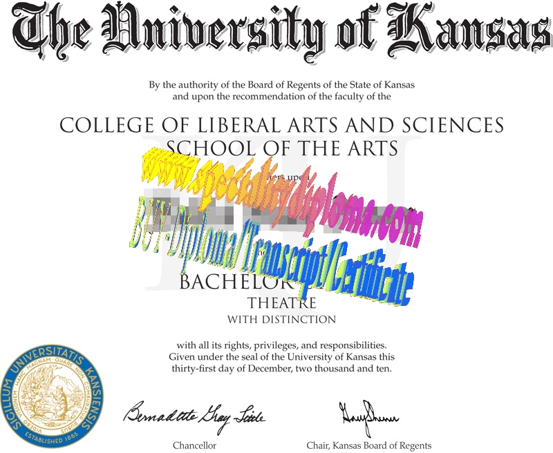 Make fake The University of Kansas Diploma