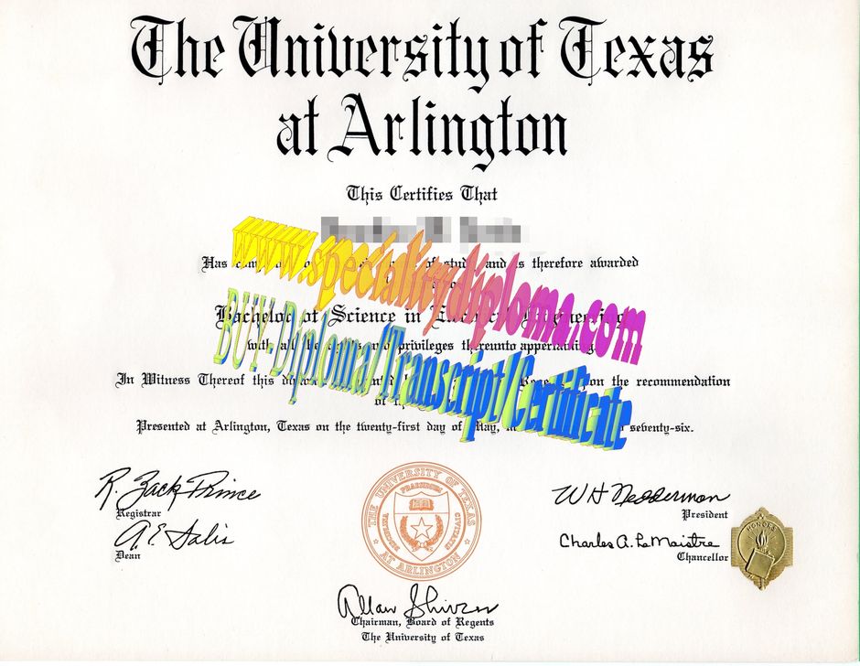 Make fake The University of Texas at Arlington Diploma