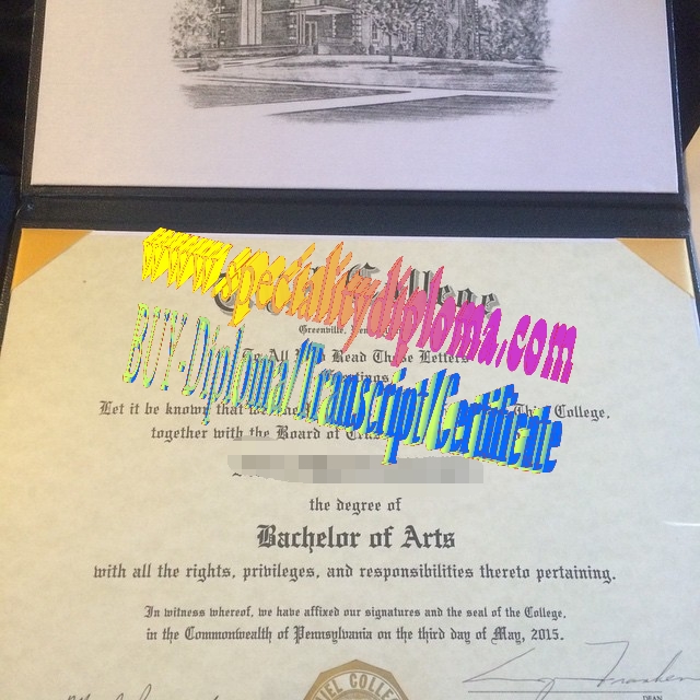 Make fake Thiel College Diploma