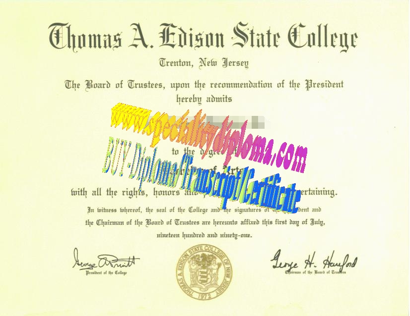 Make fake Thomas Edison State College Diploma