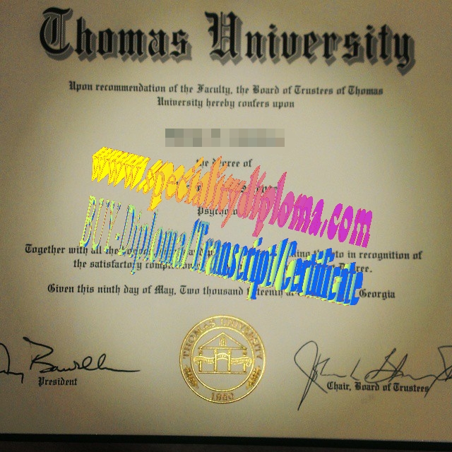 Make fake Thomas University Diploma