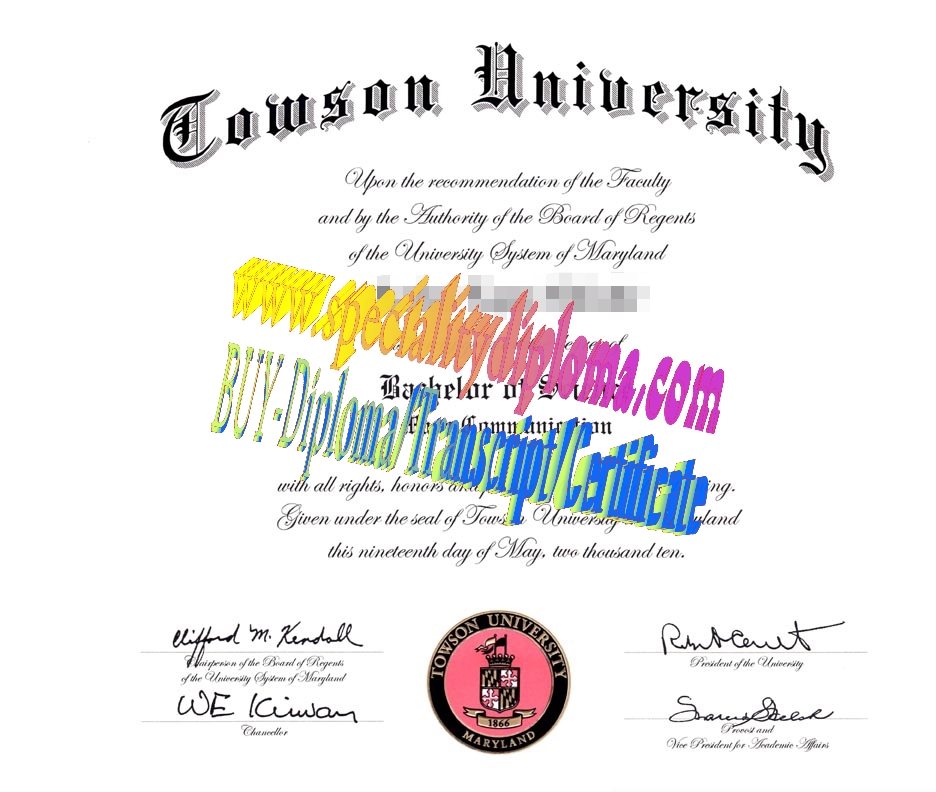 Make fake Towson University Diploma