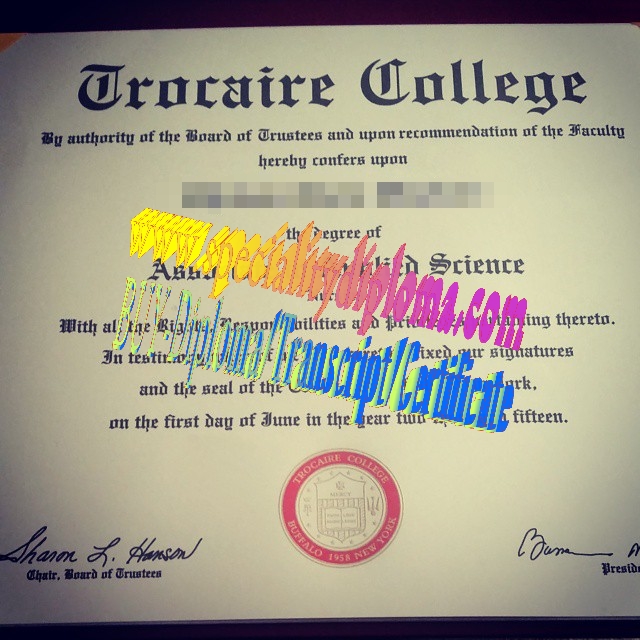 Make fake Trocaire College Diploma